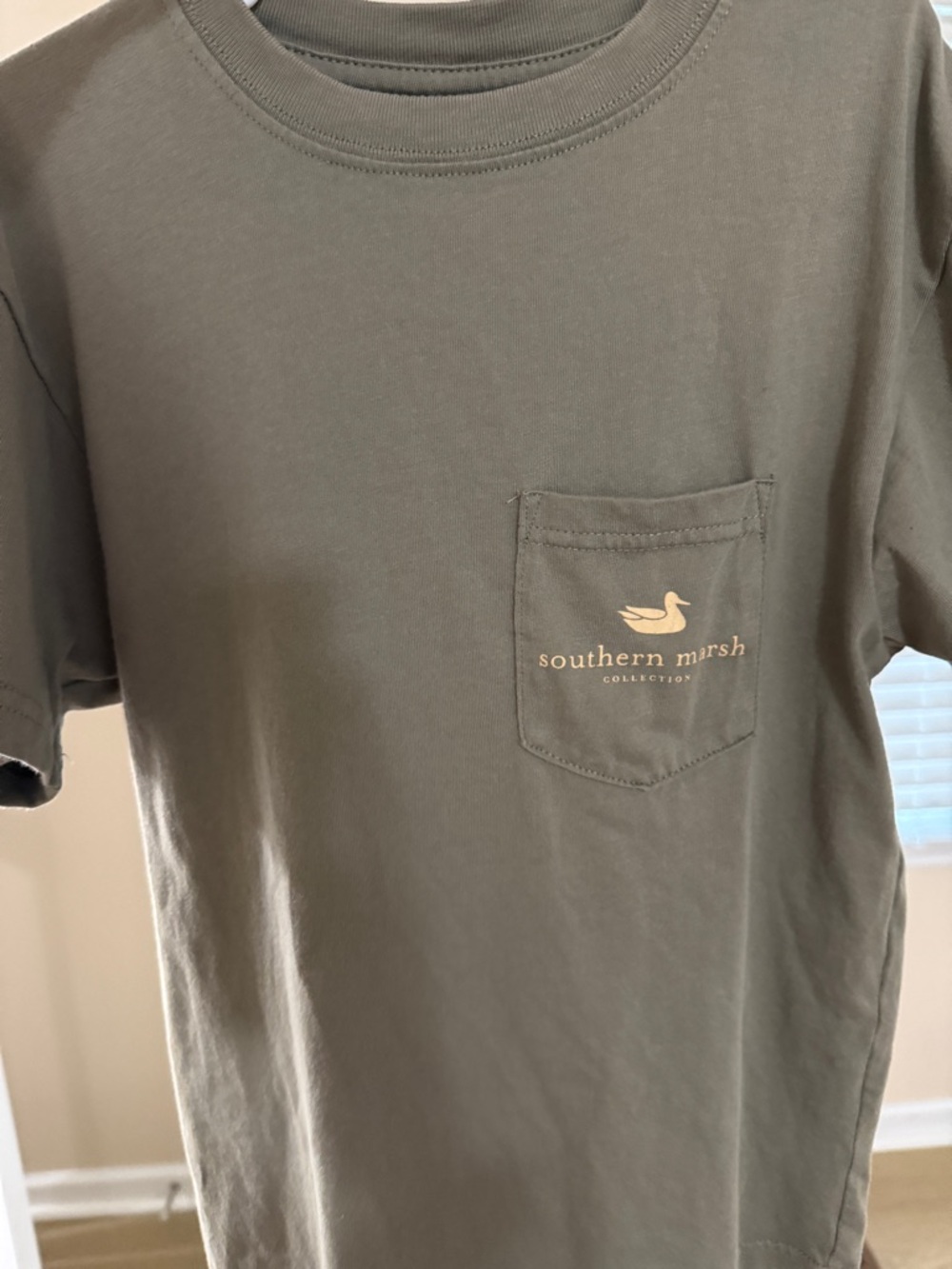 Southern Marsh Kids Pocket Tee in Olive